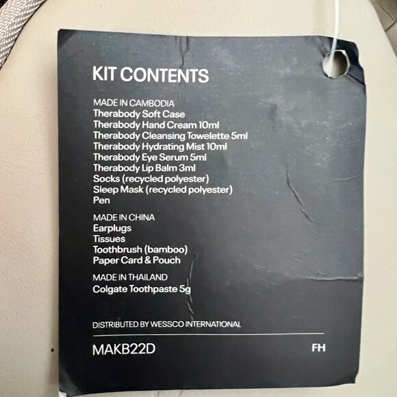 NWT - United Airlines Polaris Business Class Therabody Amenity Kit - Picture 3 of 3